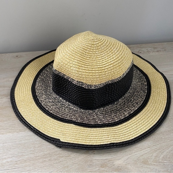 Magid Hats Striped Sun Vacation Floppy Paper Woven - Picture 2 of 4